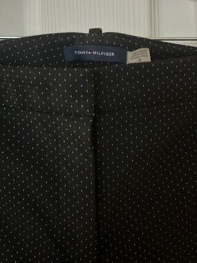 Tommy Hilfiger Black Dress Pants with White Pindots